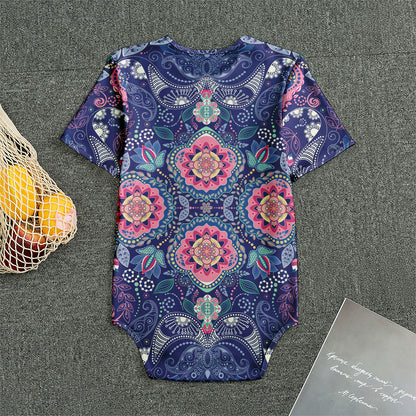Ornamental Paisley Mandala Print Men's Bodysuit