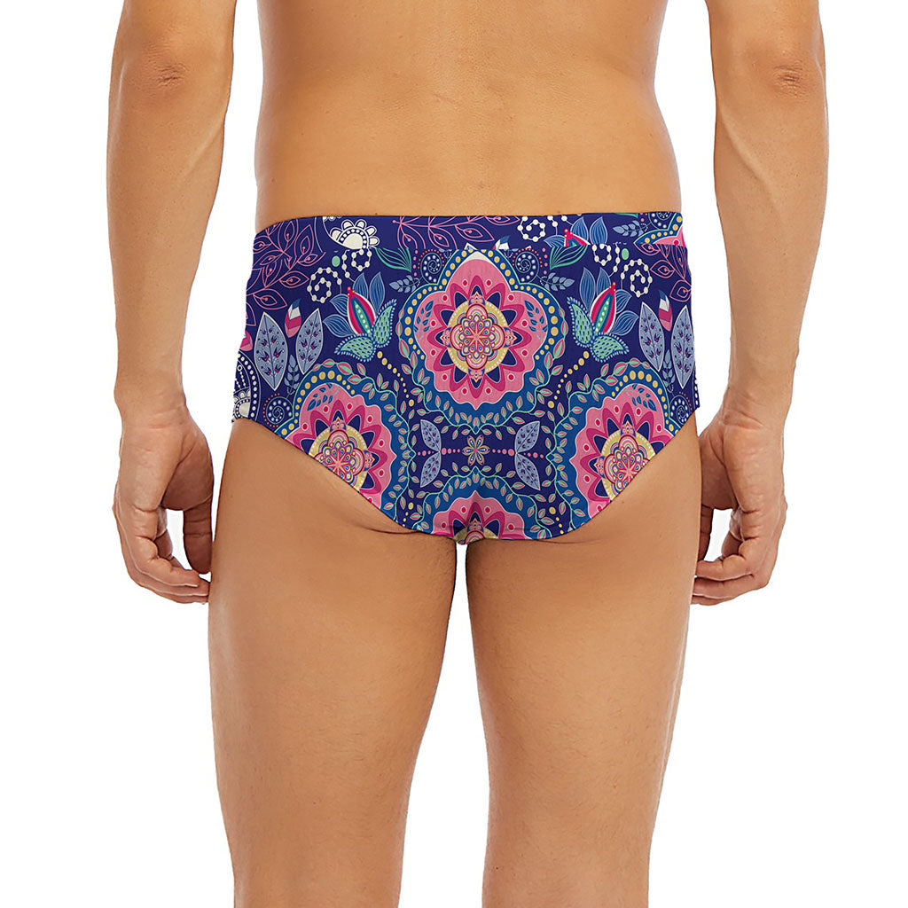Ornamental Paisley Mandala Print Men's Briefs