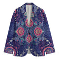 Ornamental Paisley Mandala Print Men's Cotton Blazer
