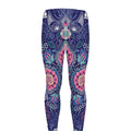 Ornamental Paisley Mandala Print Men's Leggings