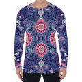 Ornamental Paisley Mandala Print Men's Long Sleeve T-Shirt