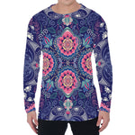 Ornamental Paisley Mandala Print Men's Long Sleeve T-Shirt