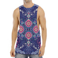 Ornamental Paisley Mandala Print Men's Muscle Tank Top