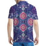 Ornamental Paisley Mandala Print Men's Polo Shirt