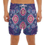 Ornamental Paisley Mandala Print Men's Split Running Shorts