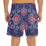 Ornamental Paisley Mandala Print Men's Split Running Shorts