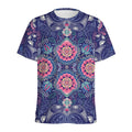 Ornamental Paisley Mandala Print Men's Athletic T-Shirt