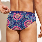 Ornamental Paisley Mandala Print Men's Swim Briefs