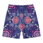 Ornamental Paisley Mandala Print Men's Swim Trunks