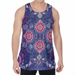 Ornamental Paisley Mandala Print Men's Velvet Tank Top
