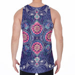 Ornamental Paisley Mandala Print Men's Velvet Tank Top