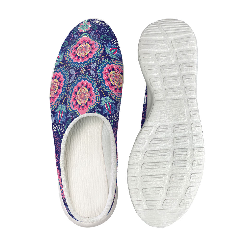 Ornamental Paisley Mandala Print Mesh Casual Shoes