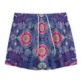 Ornamental Paisley Mandala Print Mesh Shorts