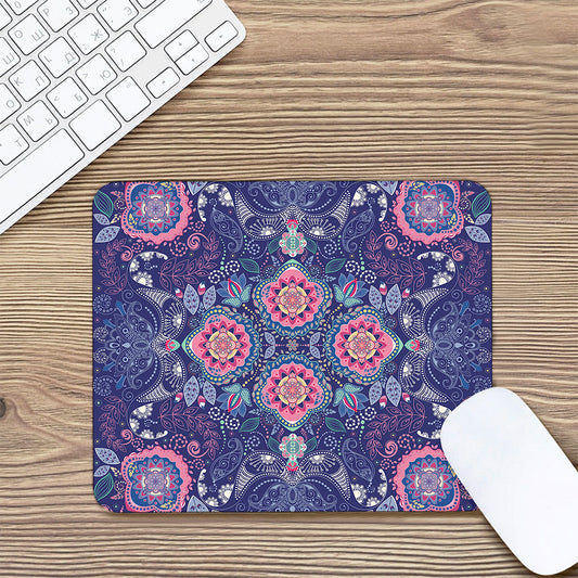 Ornamental Paisley Mandala Print Mouse Pad