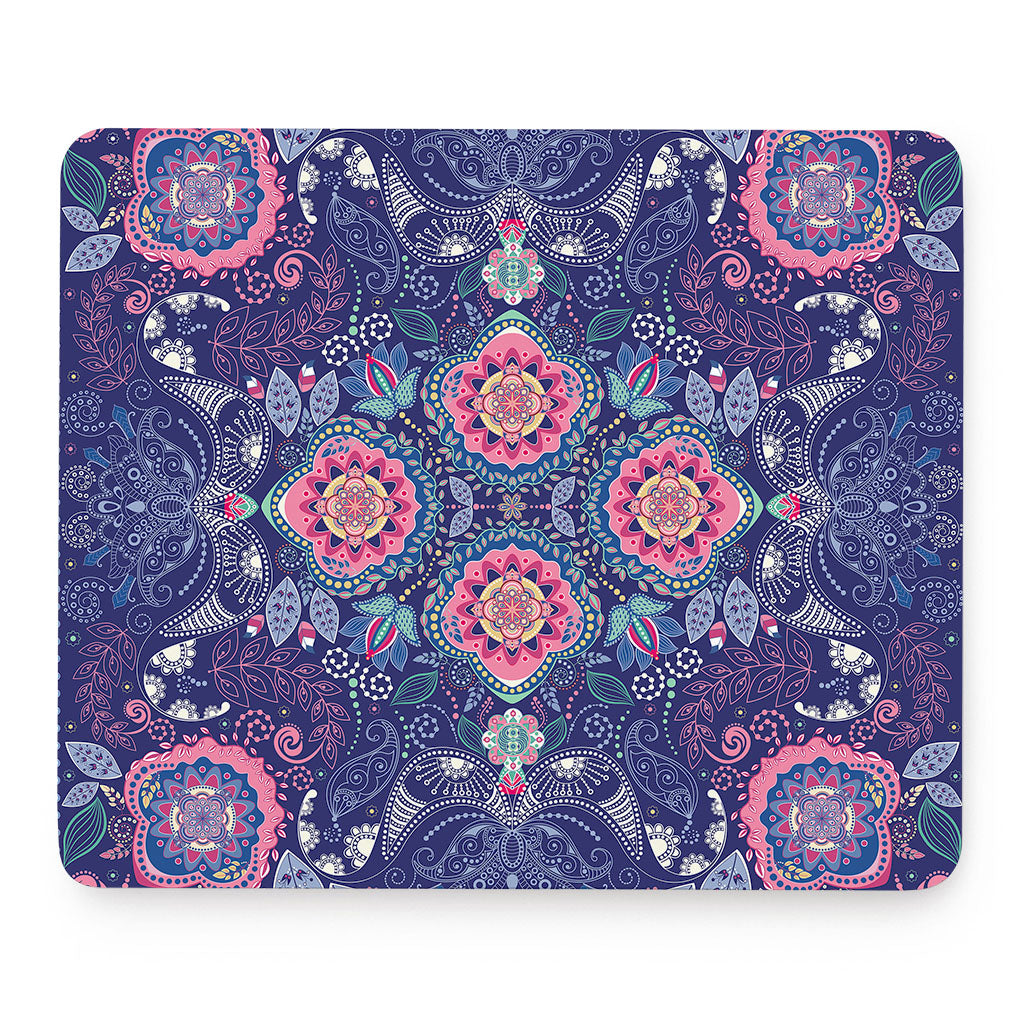 Ornamental Paisley Mandala Print Mouse Pad