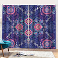 Ornamental Paisley Mandala Print Pencil Pleat Curtains