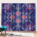 Ornamental Paisley Mandala Print Pencil Pleat Curtains