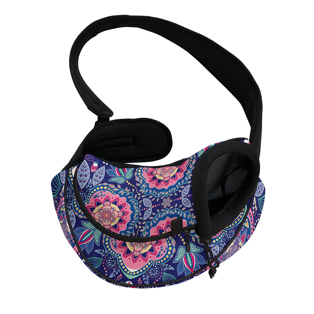 Ornamental Paisley Mandala Print Pet Sling Carrier