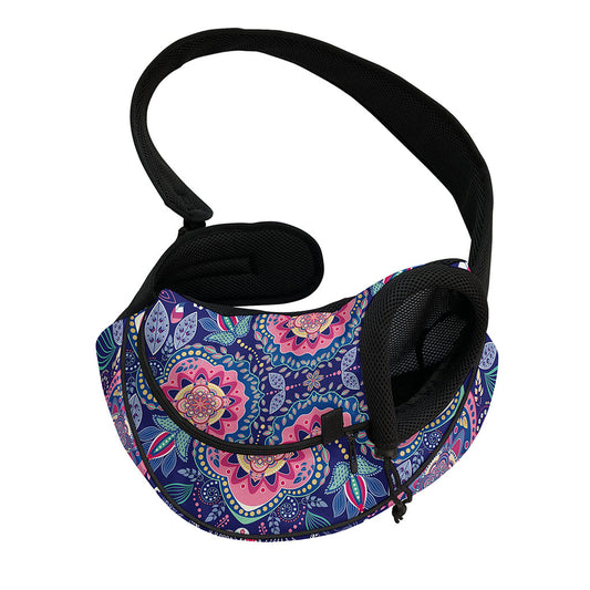 Ornamental Paisley Mandala Print Pet Sling Carrier