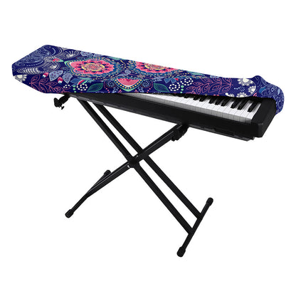 Ornamental Paisley Mandala Print Piano Keyboard Cover