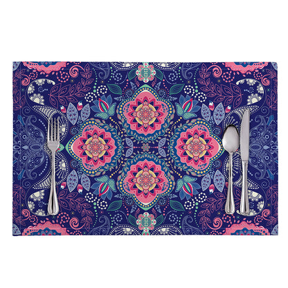 Ornamental Paisley Mandala Print Placemat