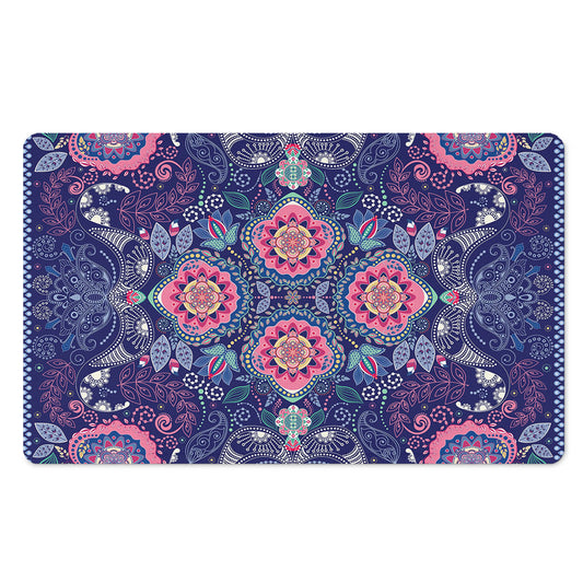 Ornamental Paisley Mandala Print Polyester Doormat