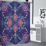 Ornamental Paisley Mandala Print Premium Shower Curtain