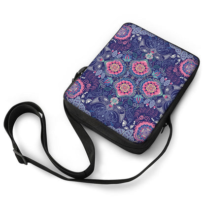 Ornamental Paisley Mandala Print Rectangular Crossbody Bag