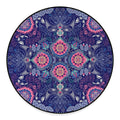 Ornamental Paisley Mandala Print Round Floor Mat
