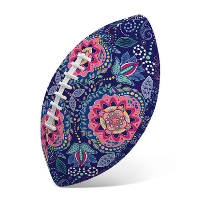 Ornamental Paisley Mandala Print Rugby Ball