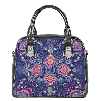 Ornamental Paisley Mandala Print Shoulder Handbag