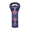 Ornamental Paisley Mandala Print Single Neoprene Wine Tote