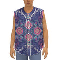 Ornamental Paisley Mandala Print Sleeveless Baseball Jersey