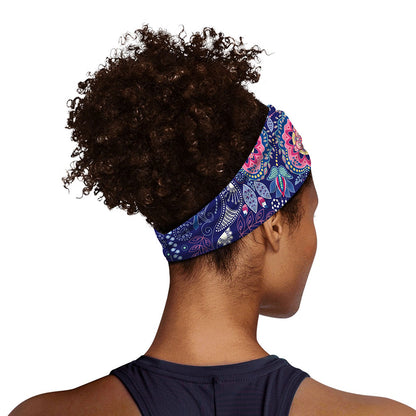 Ornamental Paisley Mandala Print Sports Headband