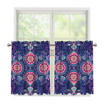 Ornamental Paisley Mandala Print Tier Curtains