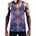 Ornamental Paisley Mandala Print Men's Workout Tank Top