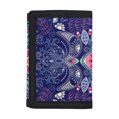 Ornamental Paisley Mandala Print Trifold Wallet