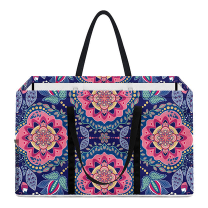 Ornamental Paisley Mandala Print Utility Tote Bag