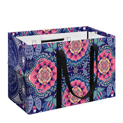 Ornamental Paisley Mandala Print Utility Tote Bag