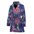 Ornamental Paisley Mandala Print Women's Bathrobe