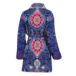 Ornamental Paisley Mandala Print Women's Bathrobe