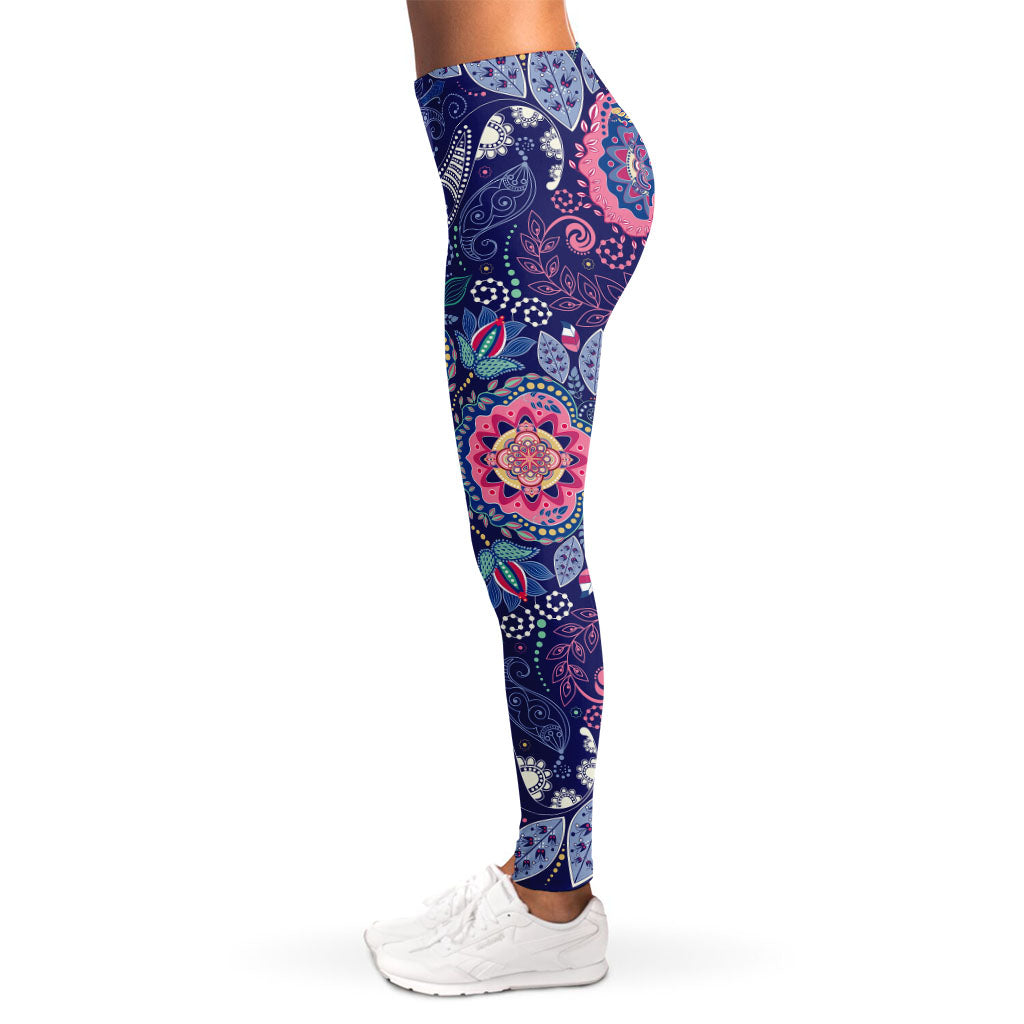 Ornamental Paisley Mandala Print Women's Leggings