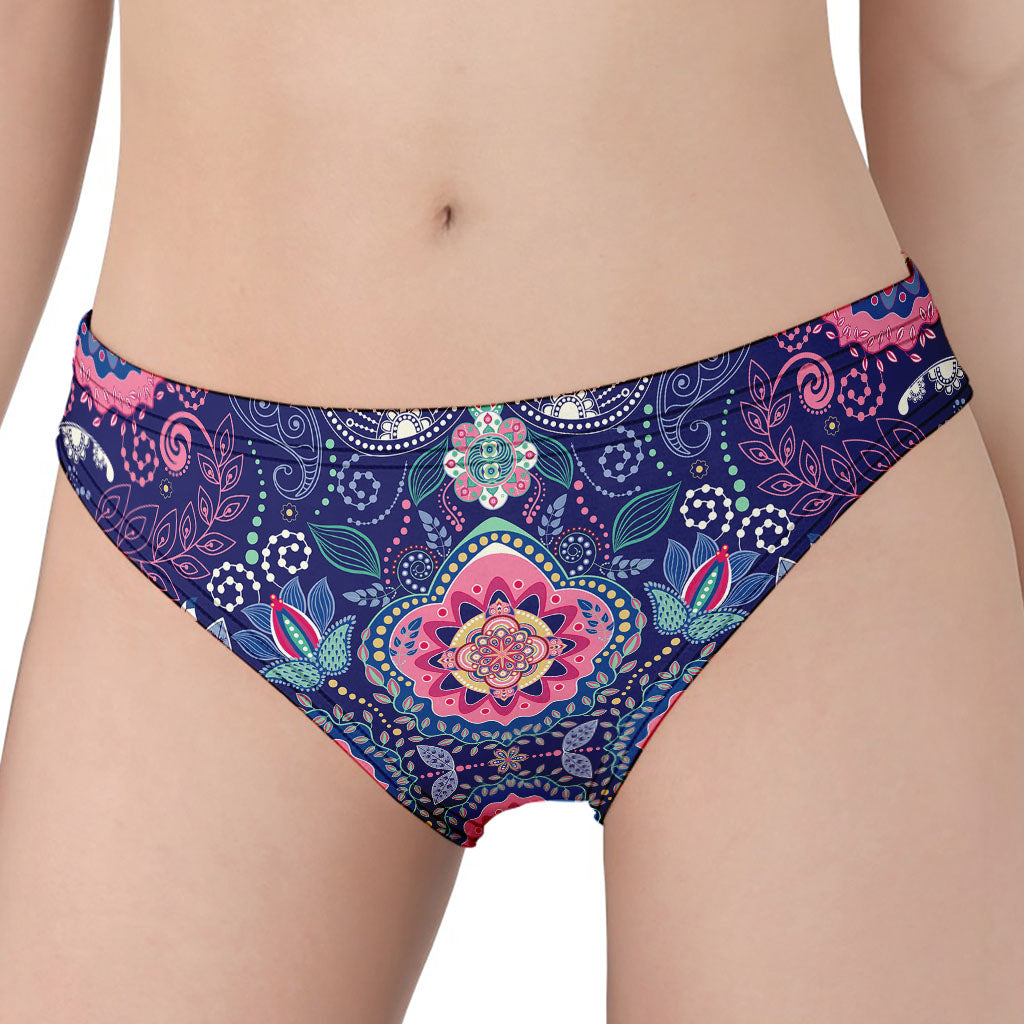 Ornamental Paisley Mandala Print Women's Panties