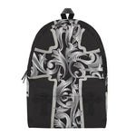Ornamental Silver Cross Print Backpack