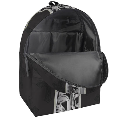 Ornamental Silver Cross Print Backpack