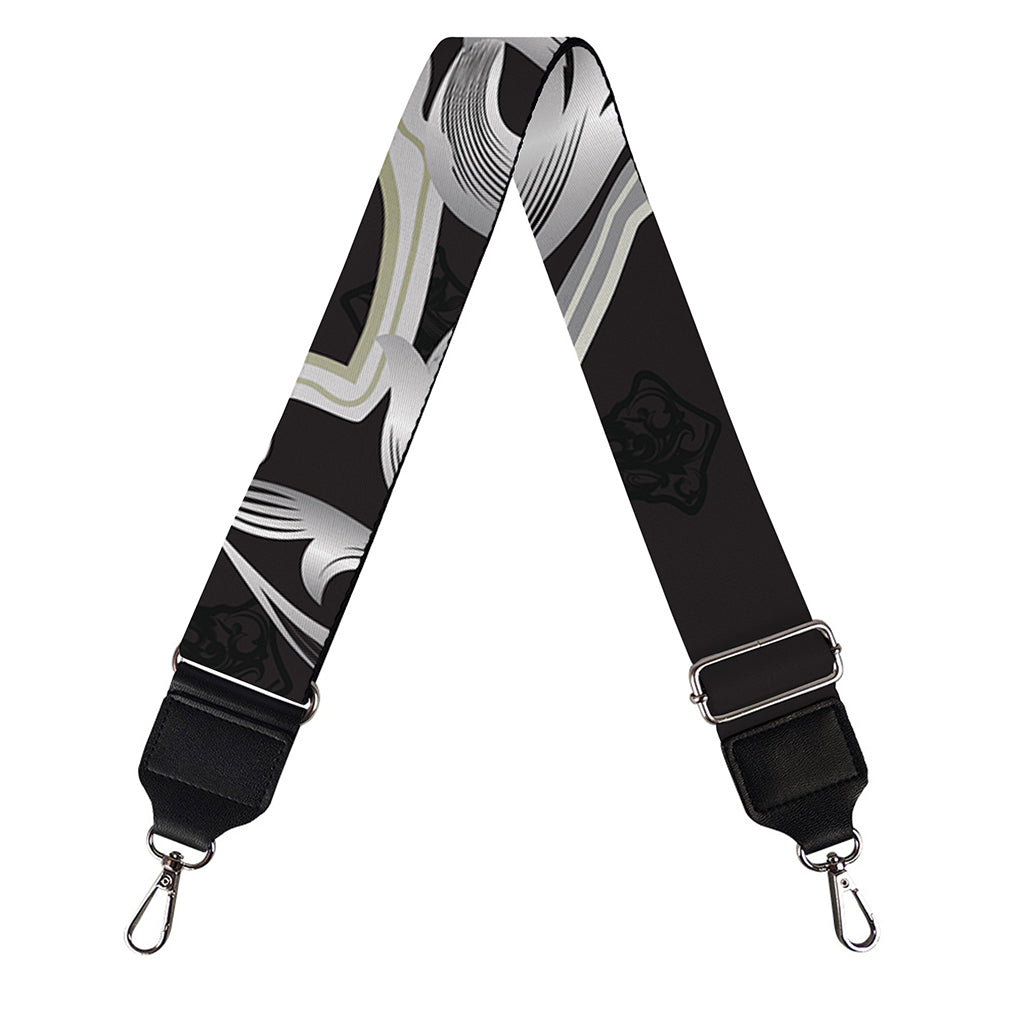 Ornamental Silver Cross Print Bag Strap