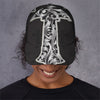 Ornamental Silver Cross Print Baseball Cap