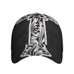 Ornamental Silver Cross Print Baseball Cap