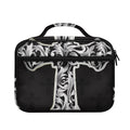 Ornamental Silver Cross Print Briefcase Bible Bag