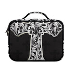 Ornamental Silver Cross Print Briefcase Bible Bag